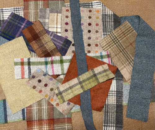 100 wool offcuts remnants - offcuts,