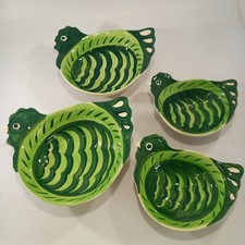 Green chicken small bowls x4