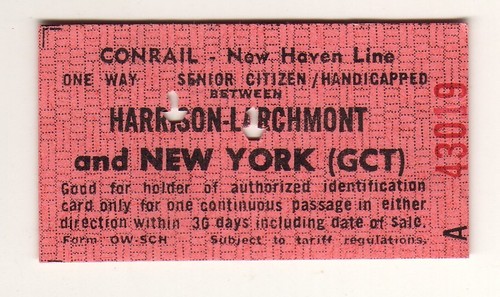 Railway ticket usa conrail - usa:,