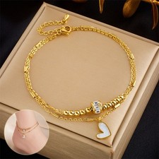 Premium boho heart - premium, anklet