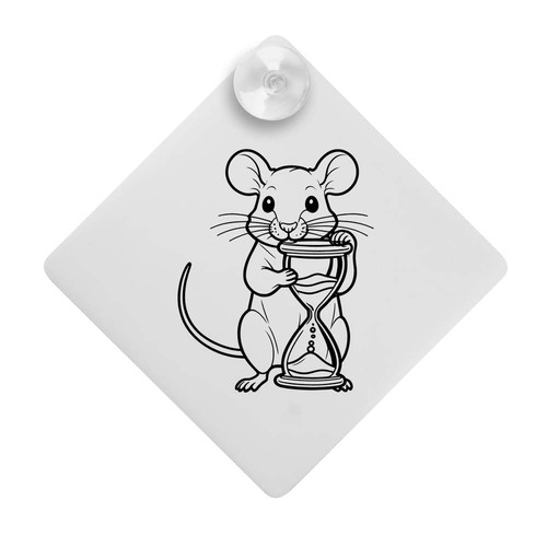 Rat with hourglass car - with, hourglass'