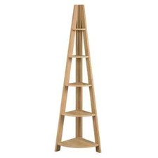 TIVA CORNER LADDER SHELVING IN OAK  FREE DELIVERY customer return