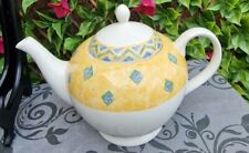 Vintage Retro Churchill Ports of Call Herat Yellow Floral Border Large Teapot