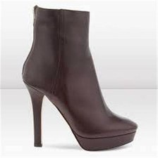 Jimmy Choo MAGIC Brown Leather Platform Ankle Booties Boots Heels 40 EU $1095