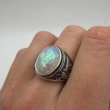 Vintage Opal Ring 925 Sterling