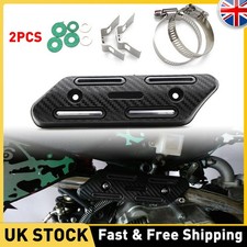 2x Hot Black Motorcycle Exhaust Muffler Pipe Heat Shield Cover Guard For Honda
