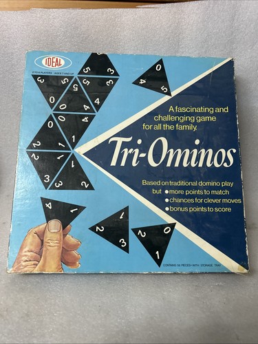 Vintage tri ominoes board game - tri-ominoes,