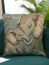 Beautiful teal grey elephants - beautiful,