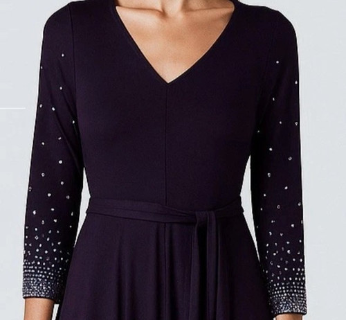 Msk beaded navy midi - beaded, maxi
