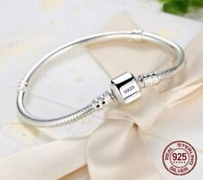 Sterling Silver Bracelet Soft Smooth Snake Bone Suitable For Charms Many Sizes