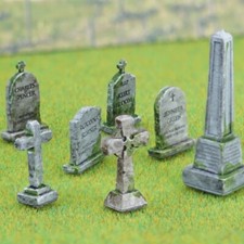 Model Railway Gravestones