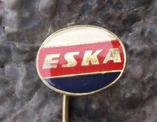 Vintage ESKA Bicycle Motorbike Factory Tri Colour Logo Cycle Bike Firm Pin Badge