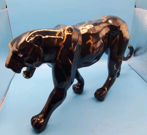 Art deco ceramic glossy - glossy, black