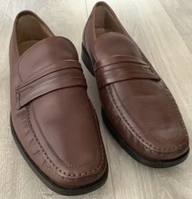 NEW Clarks men’s slip on shoes size 10 extra wide mahogany leather 
