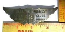 Hell On Wheels 13 brass badge
