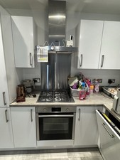 Stainless Steel Gas Hob Electric Oven Splashback Extractor Designer Cooker Hood