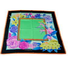 Vintage AUTHENTIC LEONARD Paris Multicolor Large Luxury Twill Silk scarf  34"in
