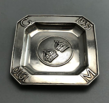 Art Deco Commemorative Silver Dish Adie Brothers 1934 BZX