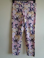 GANT BRAND NEW MULTI COLOURED FLORAL PRINT CROPPED TROUSERS - SIZE 12
