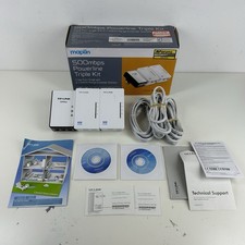 Maplin TP-Link 500mbps Powerline Triple Kit Adapters Triple Port Single 2x N300