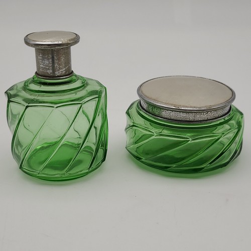 Art deco green - glass, &