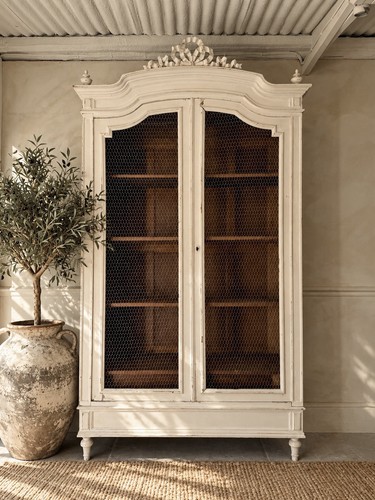 Antique french armoire linen - antique,
