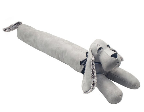 Grey dachshund draft excluder - dachshund,