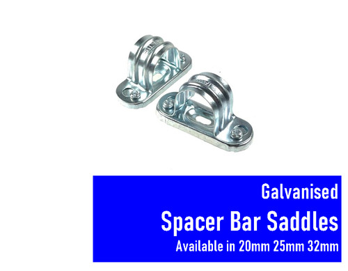 Galvanised spacer bar saddles - bar,