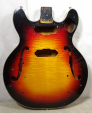 VTG 1960s70s Univox Hollow Body Electric Guitar Body Project Parts ES 335 Style