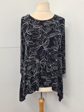 Size 16 M&S Black White Floral