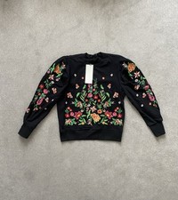 Zara Black Floral Embroidered