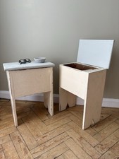 A  Pair Of Vintage Painted Side Tables Or Stools