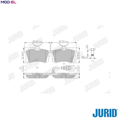 Brake pad set - brake, disc