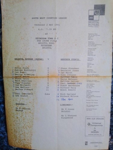 Bristol rovers reserves - reserves, v