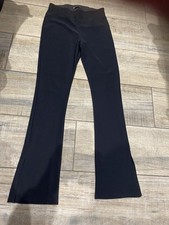Zara Elastic Black Trousers Black Flare New Size 12 UK