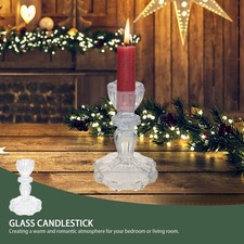 2pcs Glass Candlestick Glass