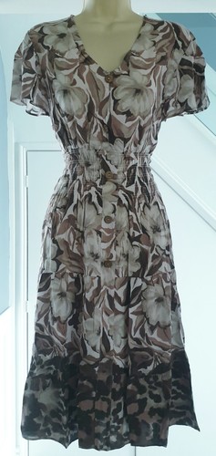 Boho brown floral - brown,