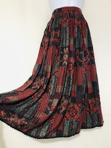 Vintage skirt floral midi - vintage,