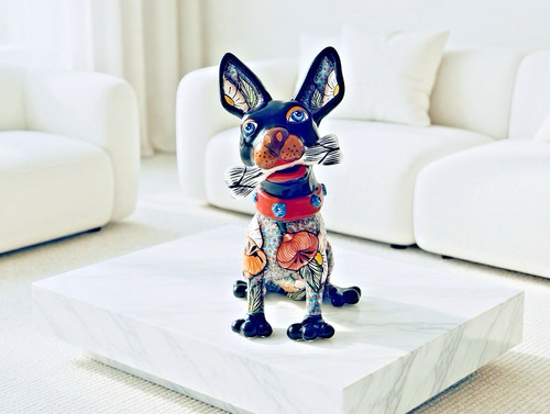 Mexican talavera dog bone - talavera,
