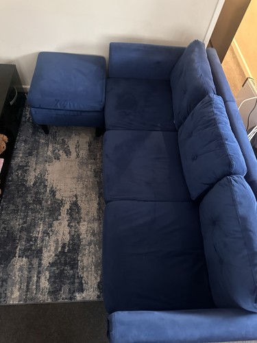 Seater blue velvet - blue,