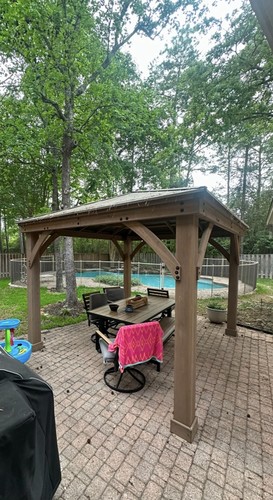Gazebo wooden outdoor patio - gazebo,