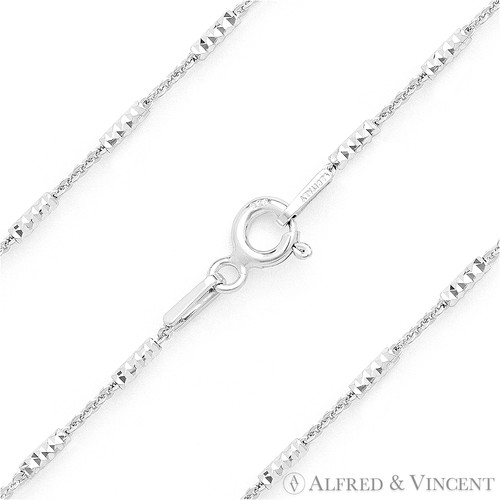 Pave bar bead - cable, 925