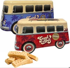 Camper Van Shortbread Biscuit Tin - 1 x 320g Randomly Selected with Cookies