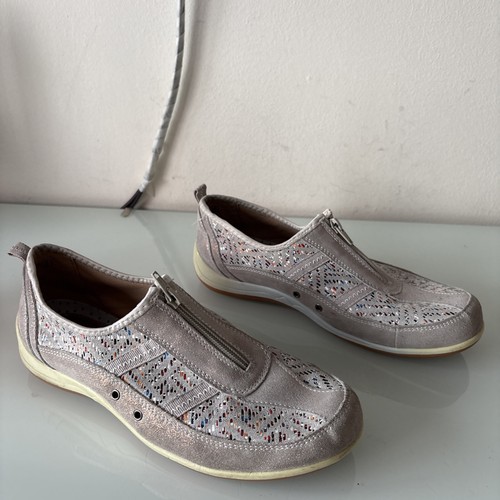 Pavers wide fit leather silver - wide,