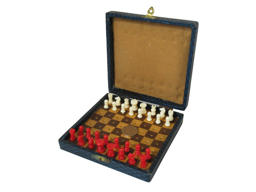 Vintage travel chess set and - vintage,