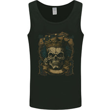 Vintage Gothic Skull King Mens Vest Tank Top