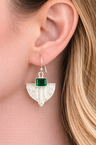 Emerald gemstone 925 sterling - emerald,