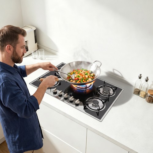 Gas cooktop built - gas, stove