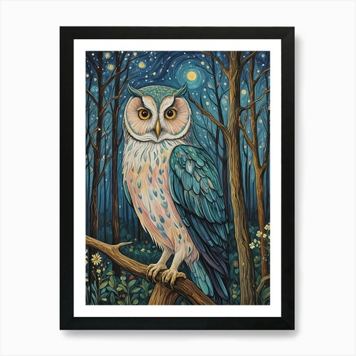 Wise owl no4 - no4, print