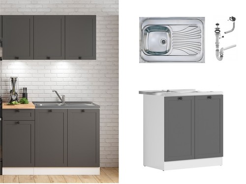 Kitchen sink unit with - with,